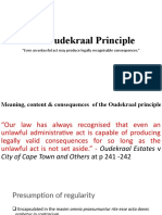 The Oudekraal Principle