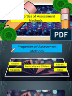 Properties of Assessment Method