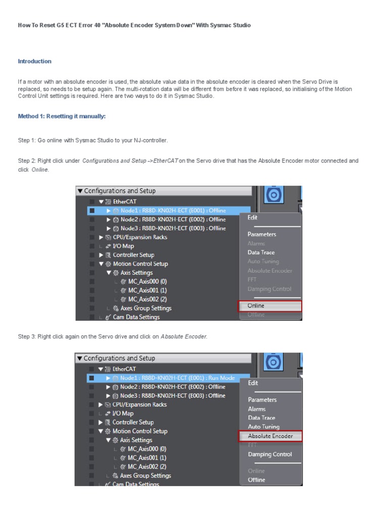 Resetting G5 ECT Error 40 Guide | PDF