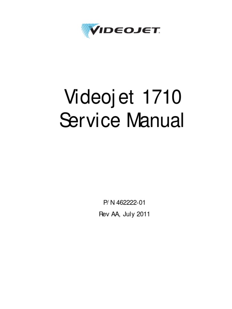 01 Aa Videojet 1710 Service Manual PDF PDF