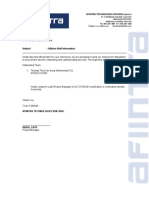 Letter For Lionsteel Afiintra Thomas Information PDF