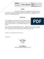 Unidad: Modelo Certificación Estados Financieros