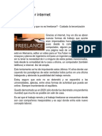 Trabajar Por Internet - ¿Qué Es Freelance y Que No Es Freelance? Cuidado La Tercerización