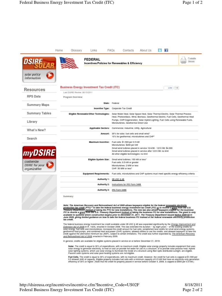 HTTP Dsireusaorg Incentives Incentive 2 | PDF | Energy Conversion ...