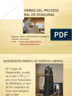 Las Reformas Del Proceso Laboral en Honduras: Expositor: Abog. José Ernesto Cubero G