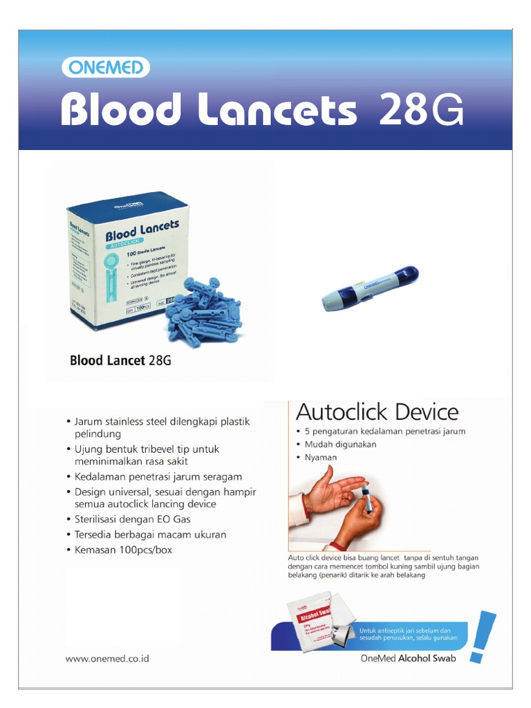 Spec & Brosur Blood Lancet 28G PDF PDF