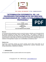 Determinación propiedades físico-químicas acondicionador