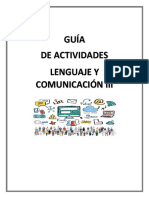 Guía de actividades de lenguaje y comunicación III