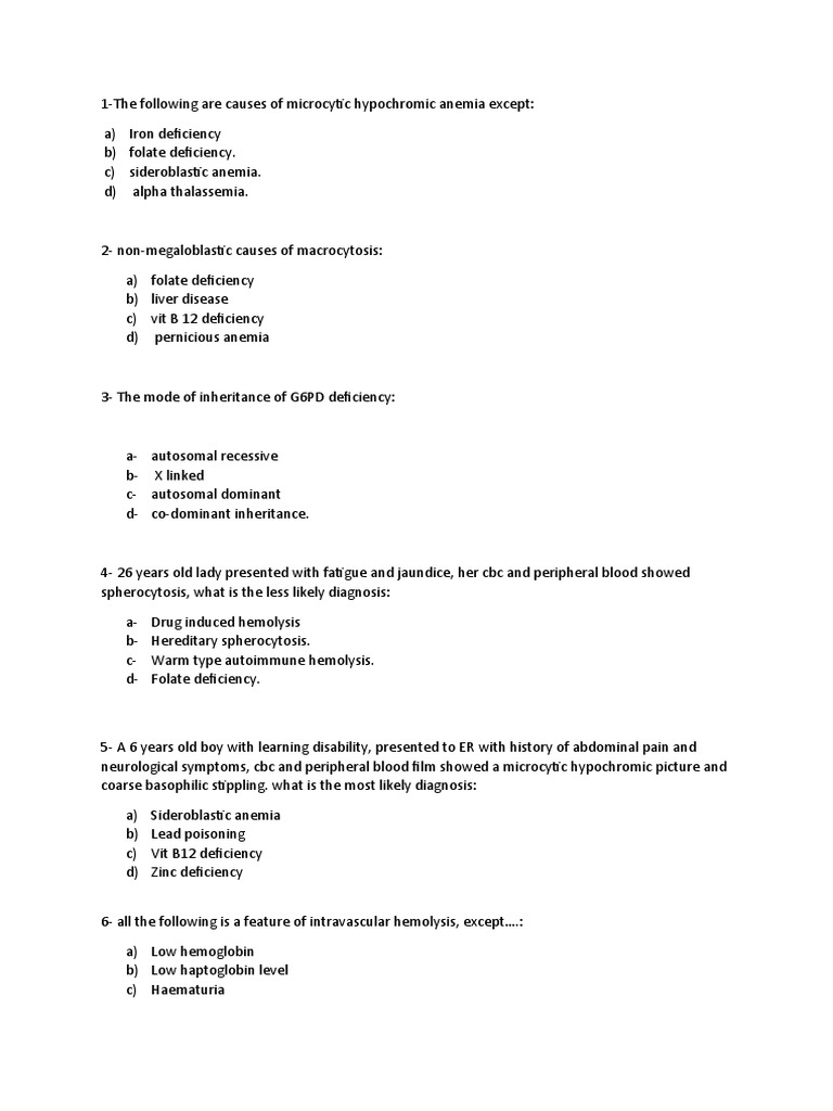 MCQS IN GENERAL PATHOLOGY AND HAEMATOLOGY PDF visual data 7
