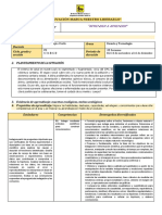 Experiencia de Aprendizaje - C y T 4to Secundaria Ccesa007