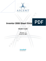 Inventor 2008 Sheet Metal Design: Student Guide