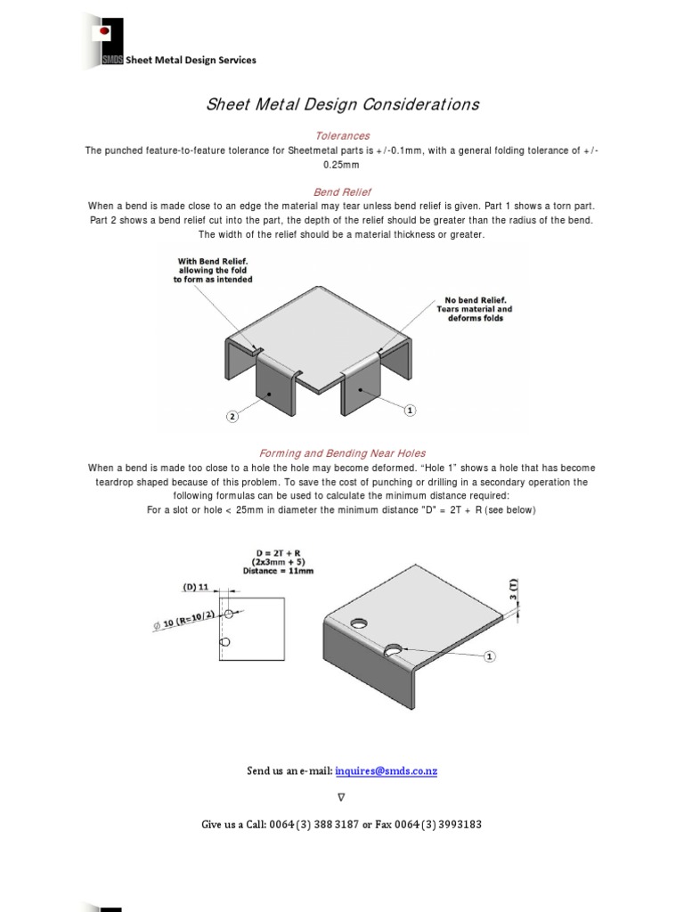 Sheet Metal Design Guidelines | PDF