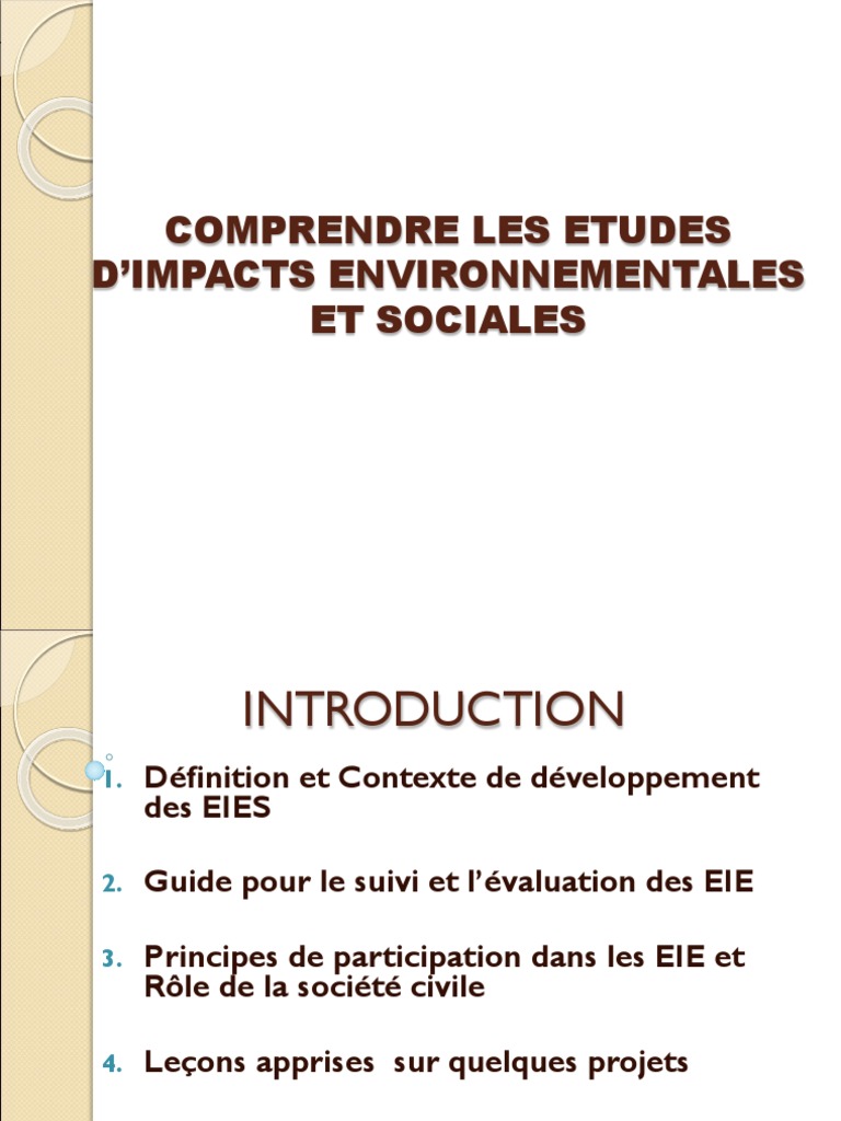 Étude d'Impact Environnemental et Social | PDF | Environnement naturel ...