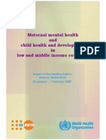 WHO - Maternal Mental Health and Child Health and Development in Low and Middle Income Countries PDF
