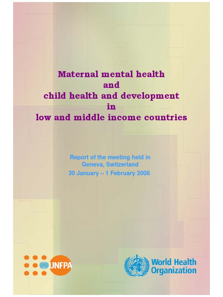 WHO GUIDE FOR INTEGRATION OF PERINATAL MENTAL HEALTH IN MATERNAL AND CHILD HEALTH SERVICES 2022 intelligence overview