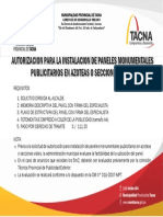 D. Requisitos Autorizacion para Anuncios en Azoteas o Secciones Viales