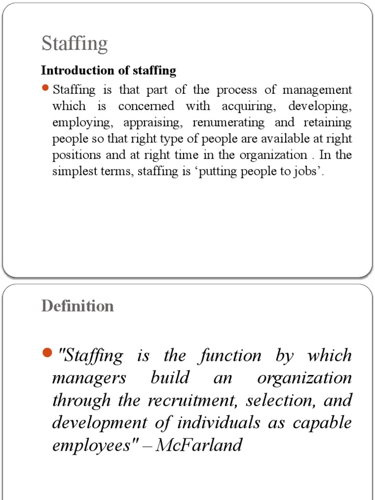 Staffing and Recruitment Guide | PDF | Recruitment | Human Resources