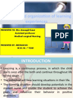 Selection and Organization of Learning Experiences