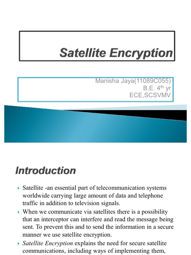 Satellite Encryption