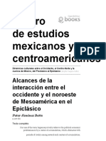 Alcances de La Interacción Entre El Occidente y El Noroeste de Mesoamérica en El Epiclásico