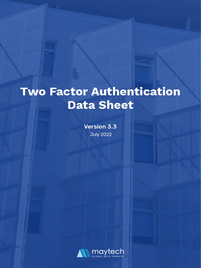 Two Factor Athentication Data Sheet PDF | PDF | Password | Computer ...