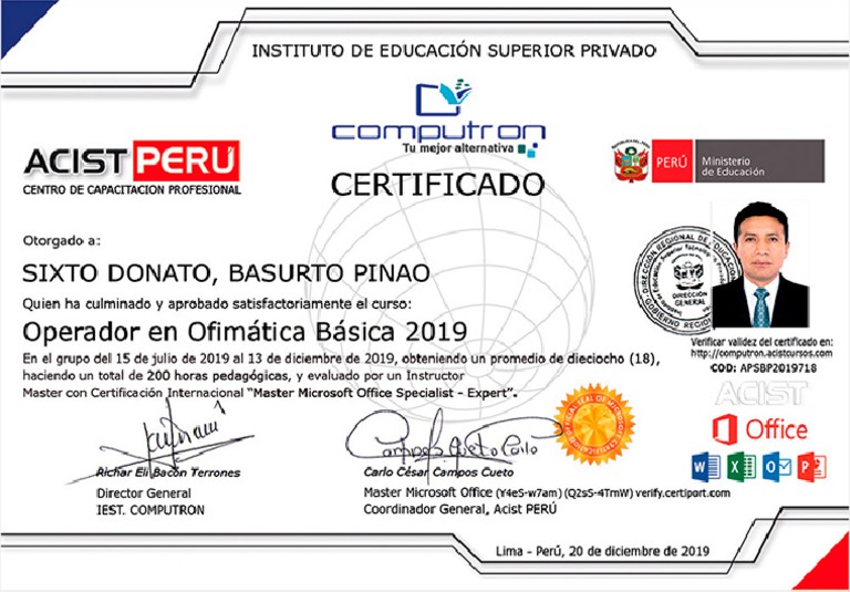 Como Obtener Certificado Computacion De Ofimatica Basica De Forma