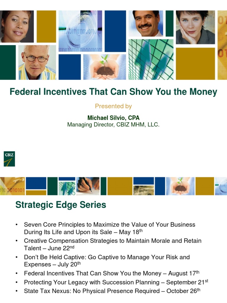 Federal Tax Incentives Explained | PDF | Tax Deduction | Certified ...