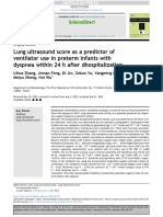 Lung ultrasound score as a predictor of ventilator use in preterm infants with dyspnea within 24 h after dhospitalization.pdf