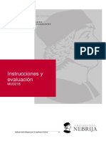 Instrucciones y Evaluación