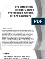 Factors Affecting The College Course Preference Among STEM 1 3