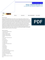 Design of Machine Elements, 1/e: Book Information Sheet Book Information Sheet