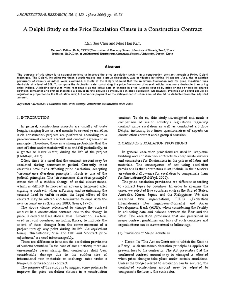 Escalation Clause In Contract Example