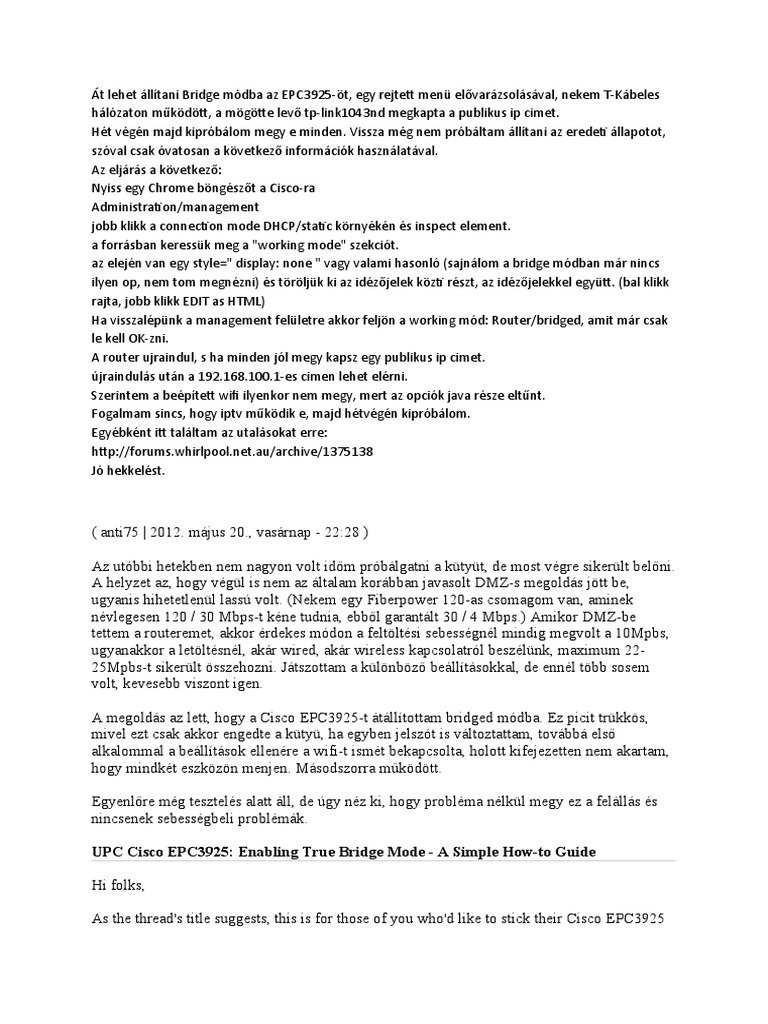 Cisco Epc3925 Modem Bridge Mode PDF