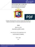 Quispe - Calsina - Hilda Planificacion Urbana Estrategica para El Fomento Del Turismo PDF