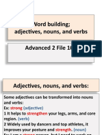 Word Build Adj Nouns Verbs Adv2 10A