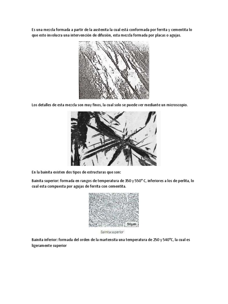 Estructura y Tipos de Bainita | PDF, image size:768x1024
