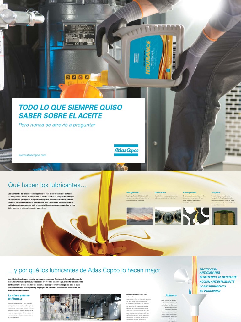 Lubricants BROCHURE Es 2935417020 PDF Lubricante Agua