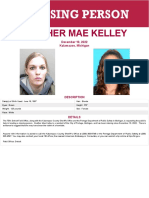 Kelly Missing Person Poster