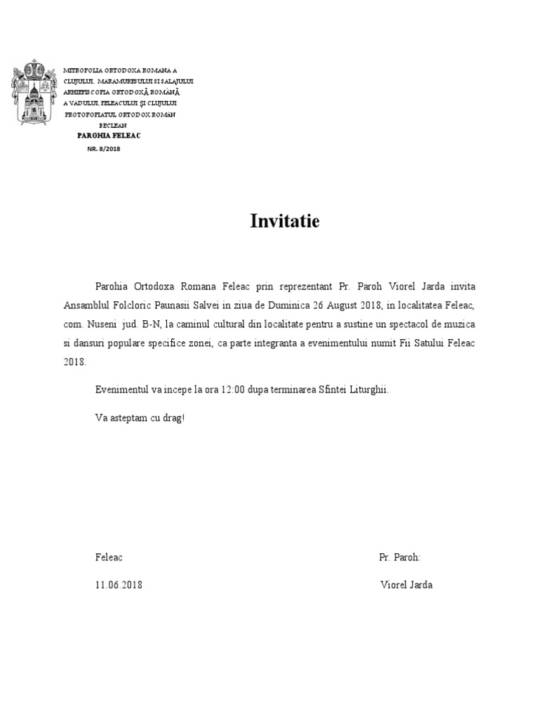 Invitatie | PDF