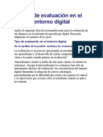 Tips de Evaluación en El Entorno Digital