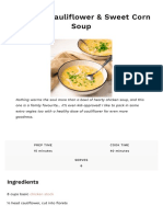 Chicken, Cauliflower and Sweet Corn Soup - Marion PDF