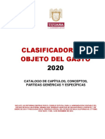 Catálogo de gasto público municipal 2020