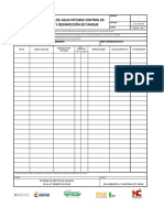 FORMATO Control de Limpieza y Desinfeccion de Tanque PDF