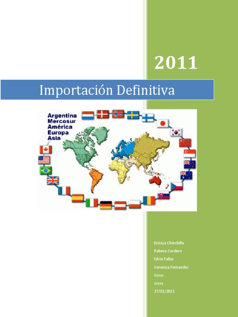 Trabajo Final Importacion Definitiva 1 1 Pdf Pdf Aduana Comercio