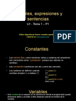 U1 - Tema 1 - P1 - Variables, Expresiones y Sentencias