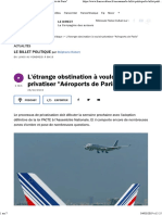 Privatisation de Aeroports de Paris (France Culture)