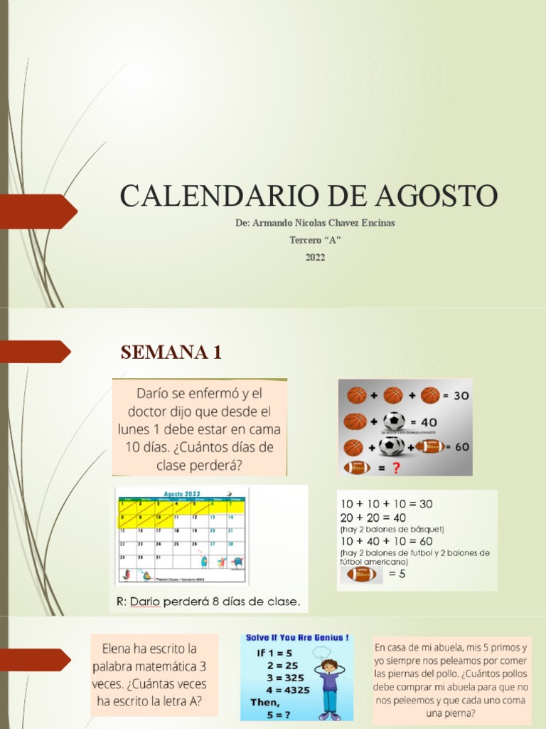 Calendario Matematico | PDF