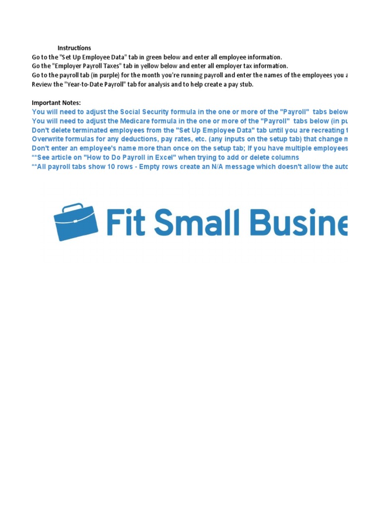Annual Payroll Processing Template PDF Payroll Tax Social
