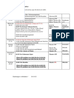 Wochenplan Orchester 43.KW