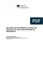 Melhoria da Acústica da Sala de Aula com Materiais de Desperdício